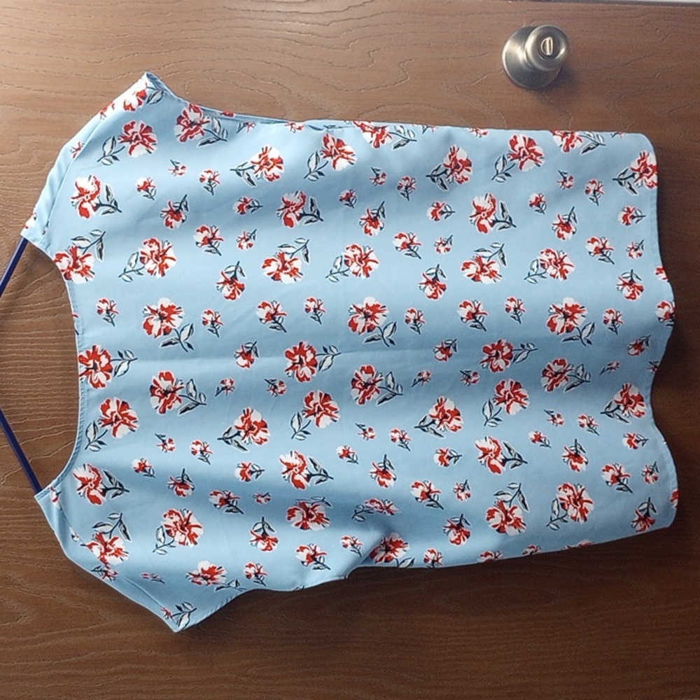 Hilary Radley Light Blue Floral Blouse - Picture 2 of 4